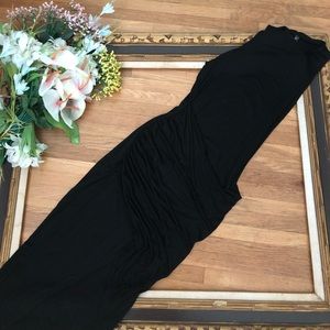 Black Hi-Low midi dress